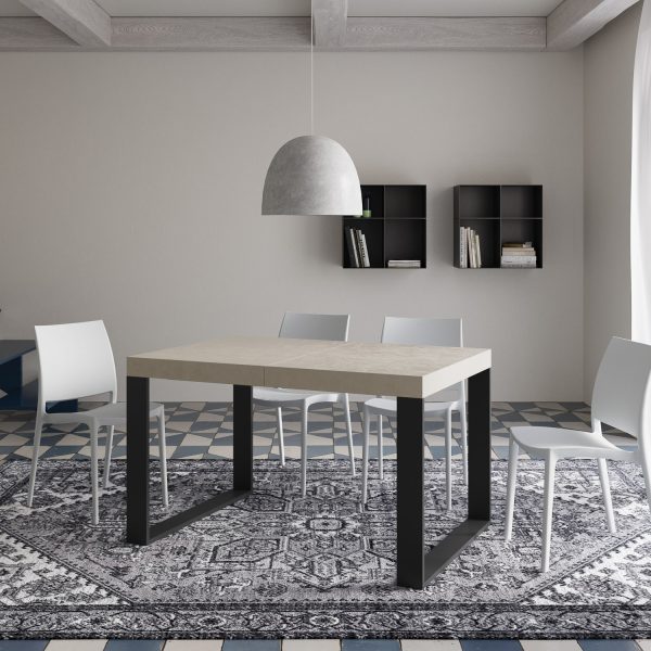 Tavolo allungabile 90x120/380 cm Tecno cashmere gambe antracite - immagine 2