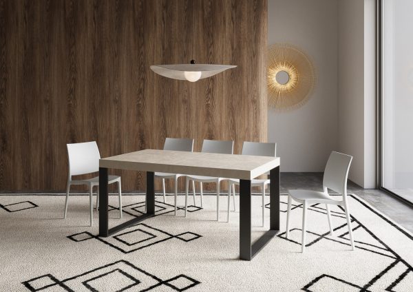 Tavolo allungabile 90x160/264 cm Tecno cashmere gambe antracite - immagine 3
