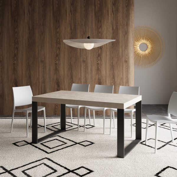 Tavolo allungabile 90x160/264 cm Tecno cashmere gambe antracite - immagine 2