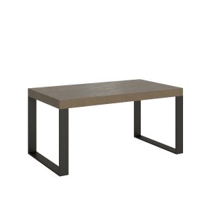 Tavolo allungabile 90x160/420 cm Tecno tortora telaio antracite