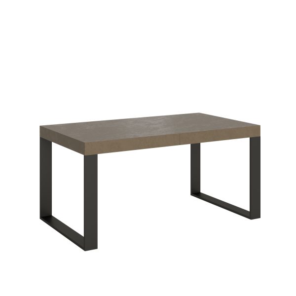 Tavolo allungabile 90x160/420 cm Tecno tortora telaio antracite