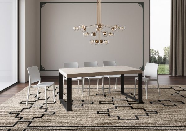 Tavolo allungabile 90x200/304 cm Tecno cashmere telaio antracite - immagine 3