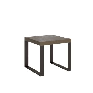 Tavolo allungabile 90x90/246 cm Tecno tortora gambe antracite