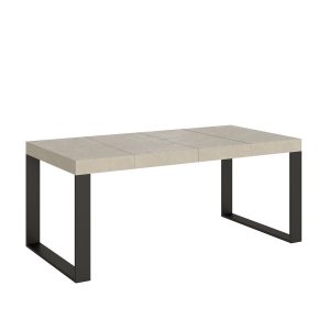 Tavolo allungabile 90x120/380 cm Tecno Premium cashmere gambe antracite