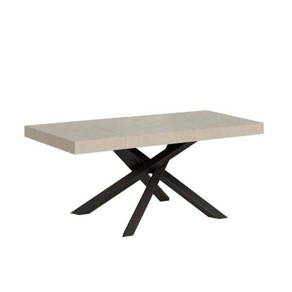 Tavolo allungabile 90x140/400 cm Volantis Premium cashmere telaio antracite