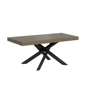 Tavolo allungabile 90x140/400 cm Volantis Premium tortora telaio antracite