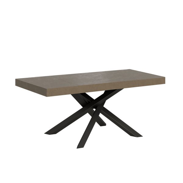 Tavolo allungabile 90x120/224 cm Volantis Premium tortora telaio antracite