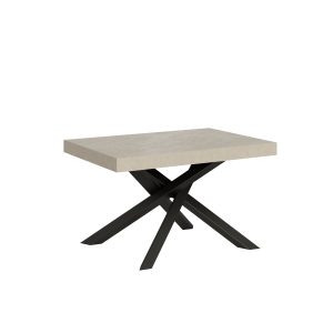 Tavolo allungabile 90x120/224 cm Volantis cashmere gambe antracite