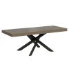 Tavolo allungabile 90x160/420 cm Volantis Premium tortora telaio antracite