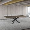 Tavolo allungabile 90x160/420 cm Volantis Premium tortora telaio antracite - immagine 4