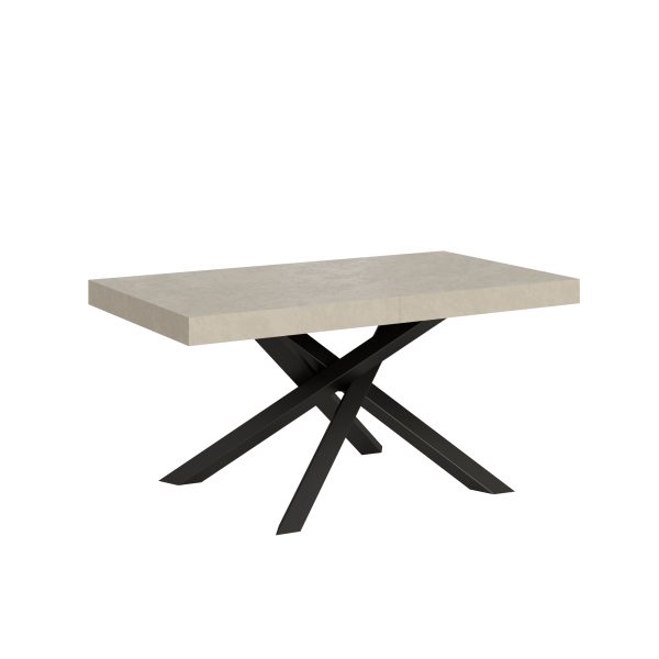 Tavolo allungabile 90x160/420 cm Volantis cashmere telaio antracite