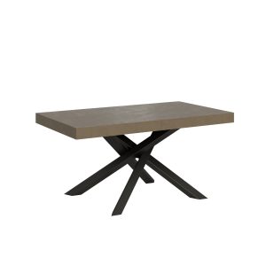 Tavolo allungabile 90x160/420 cm Volantis tortora telaio antracite