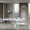 Tavolo allungabile 90x200/460 cm Volantis Bianco Frassino telaio Bianco - immagine 4