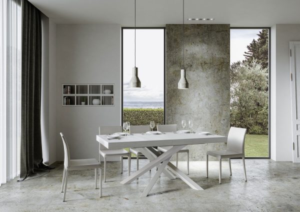 Tavolo allungabile 90x180/440 cm Volantis Premium Bianco Frassino telaio Bianco - immagine 3