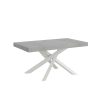 Tavolo allungabile 90x160/420 cm Volantis Premium Cemento telaio Bianco
