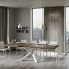 Tavolo allungabile 90x180/284 cm Volantis Noce telaio Bianco - immagine 4
