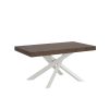 Tavolo allungabile 90x180/284 cm Volantis Noce telaio Bianco