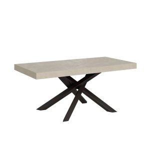 Tavolo allungabile 90x200/460 cm Volantis Premium cashmere telaio antracite