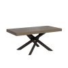 Tavolo allungabile 90x180/284 cm Volantis Premium tortora telaio antracite