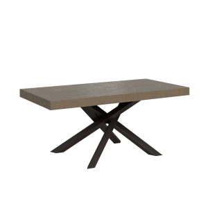 Tavolo allungabile 90x180/440cm Volantis Premium tortora telaio antracite