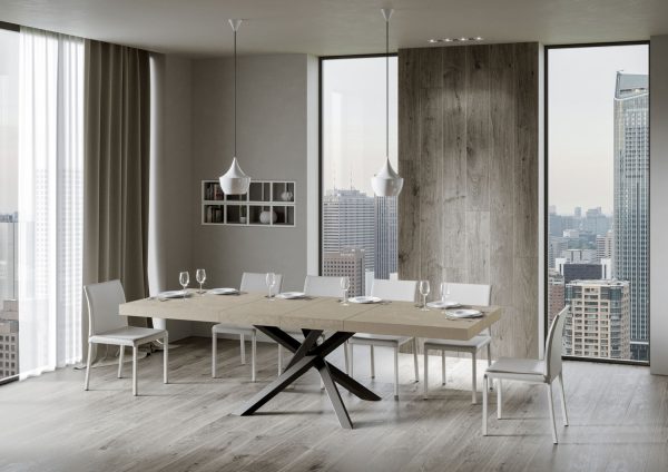 Tavolo allungabile 90x180/284 cm Volantis Premium cashmere telaio antracite - immagine 4