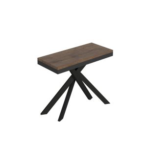 Consolle allungabile 90x40/300 cm Saki Evolution noce telaio antracite