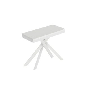 Consolle allungabile 90x40/300 cm Saki Evolution bianco frassino telaio bianco