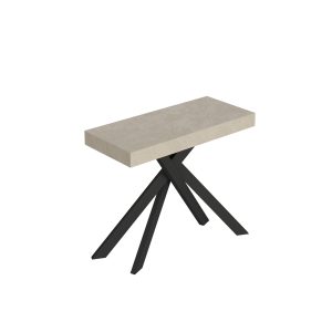 Consolle allungabile 90x40/300 cm Saki cashmere gambe antracite