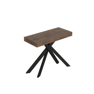 Consolle allungabile 90x40/300 cm Saki Premium noce gambe antracite