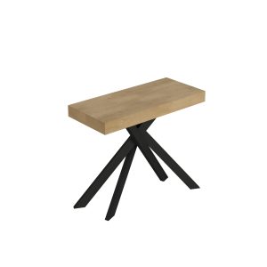 Consolle allungabile 90x40/300 cm Saki Premium quercia natura gambe antracite