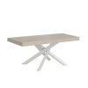 Tavolo allungabile 90x120/224 cm Volantis Premium Cashmere telaio Bianco