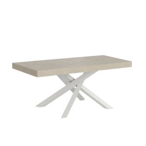 Tavolo allungabile 90x140/400 cm Volantis Premium Cashmere telaio Bianco