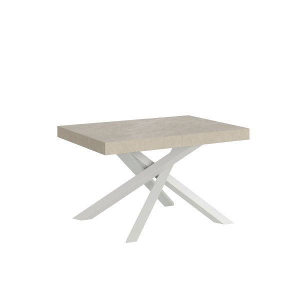 Tavolo allungabile 90x140/244 cm Volantis cashmere telaio Bianco
