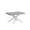 Tavolo allungabile 90x120/380 cm Volantis Premium Cemento telaio Bianco