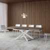 Tavolo allungabile 90x140/400 cm Volantis tortora telaio Bianco - immagine 3