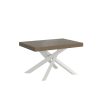 Tavolo allungabile 90x140/400 cm Volantis tortora telaio Bianco