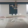 Tavolo allungabile 90x200/304 cm Volantis Premium Cashmere telaio Bianco - immagine 3