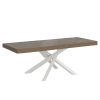 Tavolo allungabile 90x180/440 cm Volantis Premium Tortora telaio Bianco