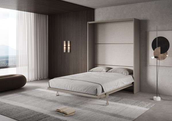 Letto francese verticale a scomparsa Versia 140 Argilla - immagine 2