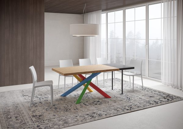 Tavolo allungabile 90x160/210 cm Versalux scortecciato rovere gambe 4/B - immagine 3