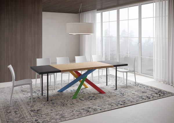 Tavolo allungabile 90x140/240 cm Versalux scortecciato rovere gambe 4/B - immagine 4