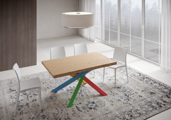 Tavolo allungabile 90x160/210 cm Versalux scortecciato rovere gambe 4/B - immagine 2
