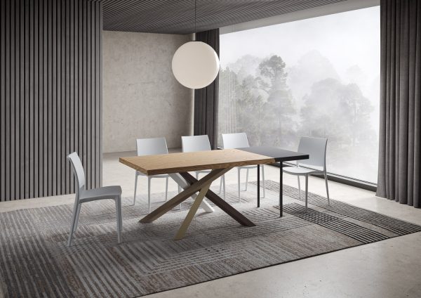 Tavolo allungabile 90x140/190 cm Versalux scortecciato rovere gambe 4/C - immagine 3
