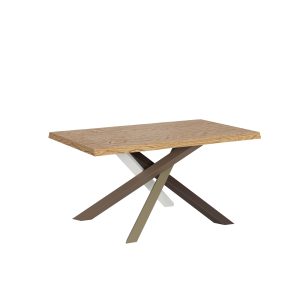 Tavolo allungabile 90x160/260 cm Versalux scortecciato rovere gambe 4/C