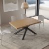 Tavolo allungabile 90x160/210 cm Versalux scortecciato rovere gambe antracite - immagine 3