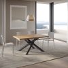 Tavolo allungabile 90x160/210 cm Versalux scortecciato rovere gambe antracite - immagine 2