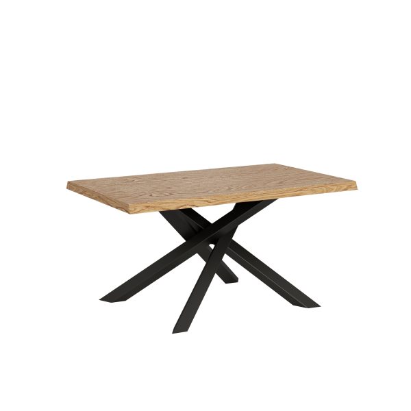 Tavolo allungabile 90x160/210 cm Versalux scortecciato rovere gambe antracite