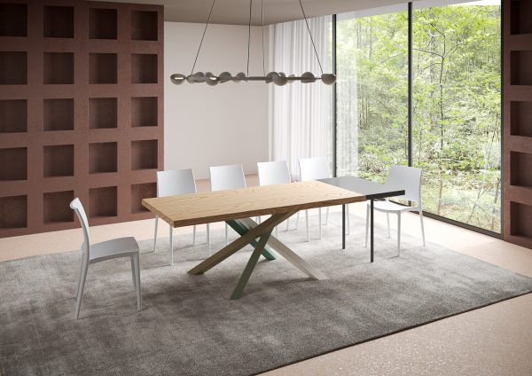 Tavolo allungabile 90x200/250 cm Versalux scortecciato rovere gambe 4/A - immagine 3