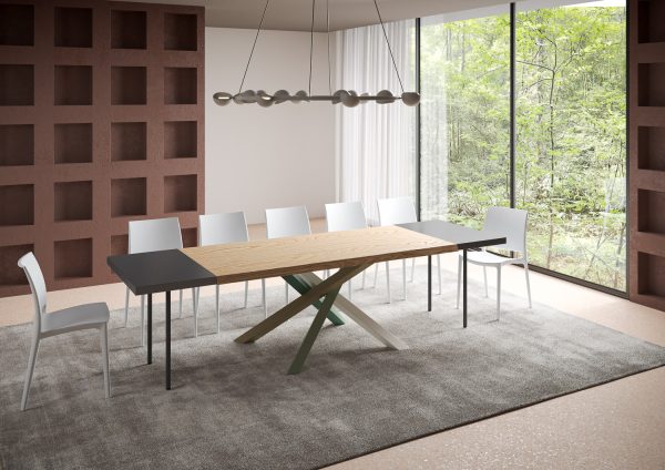 Tavolo allungabile 90x180/280 cm Versalux scortecciato rovere gambe 4/A - immagine 4