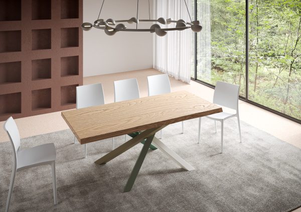 Tavolo allungabile 90x200/250 cm Versalux scortecciato rovere gambe 4/A - immagine 2